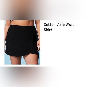 Fabletics Black Wrap Skirt with Waist Tie